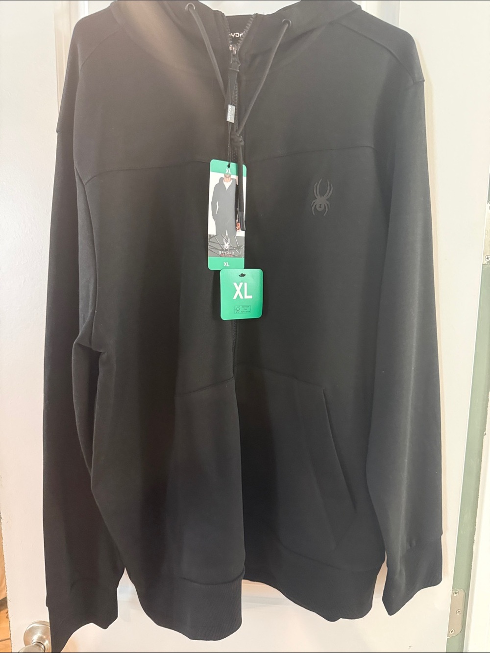 Spyder Black Full-Zip Hooded Sweatshirt